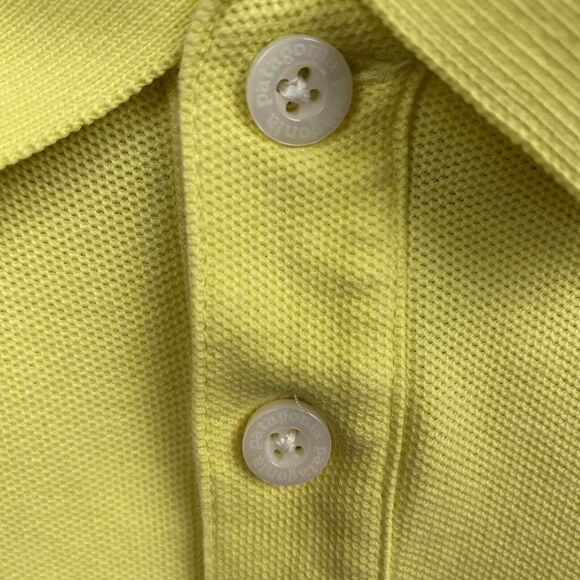 Patagonia Polo Shirt Adult Medium Yellow Short Sleeve Casual Hiking Outdoor Mens - Picture 4 of 5